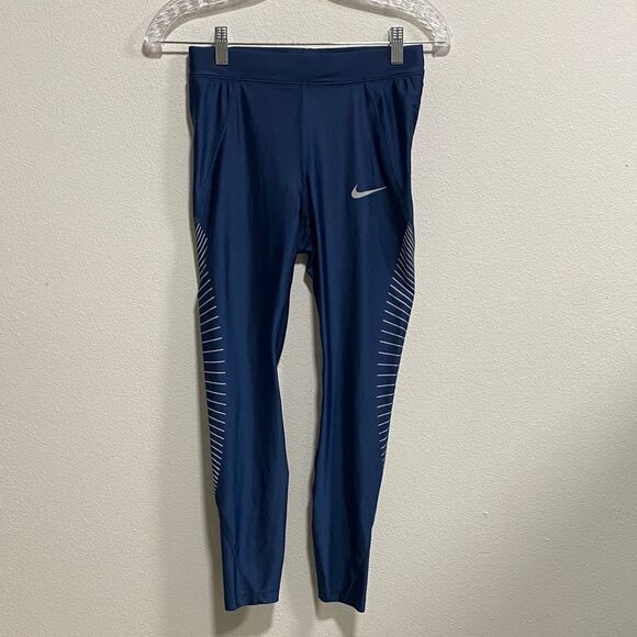 Nike Speed Power Dri-FIT Running Tights Blue Reflective‎ Women’s Small - Picture 3 of 14